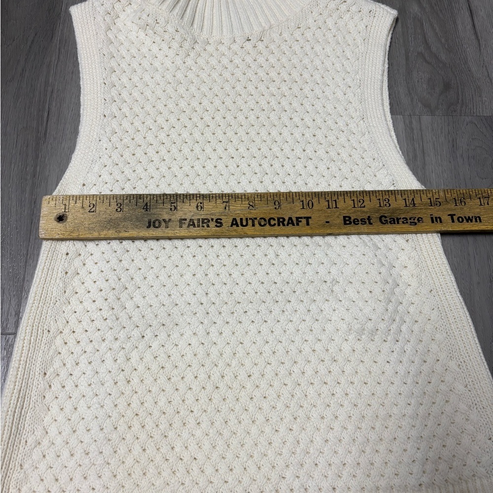 White House Black Market Cream Sleeveless Mock Neck Knit Sweater Women’s XS - Picture 7 of 7
